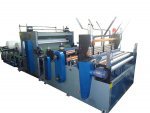 Máquina para fabricar rollos de papel de cocina y de papel higiénico HX-1350B (con laminador de pegamento)
